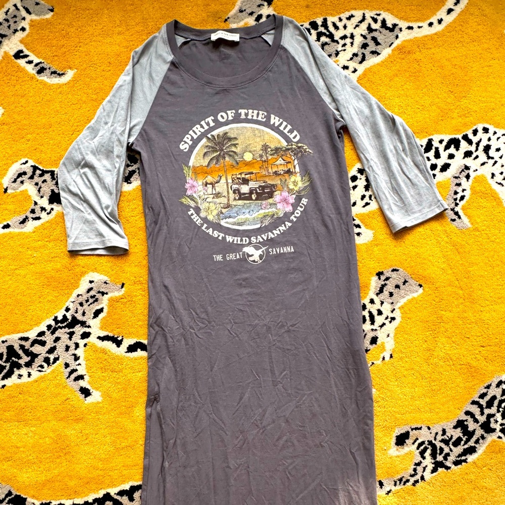 Free People Spell and the Gypsy Collection graphic T shirt dress-rare find
